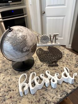 Decorative Globe with Home Decor Bundle