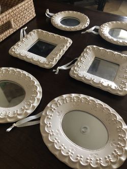 Set of 6 hanging mirrors