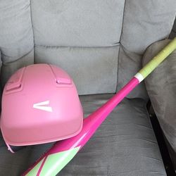 Tball helmet and bat