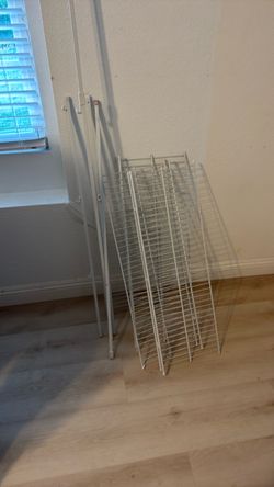 White Wire Closet Shelving – $5