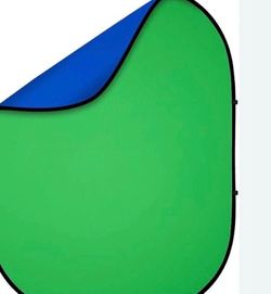 Double-sided, foldable blue and green backdrop. 55" wide x 78" high green and blue screen. (Tripod not included)g