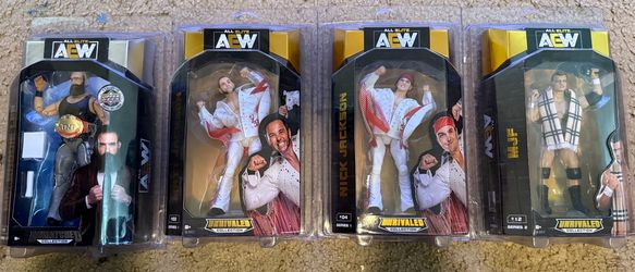 9 AEW figures in protectors - needs to go!