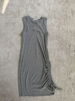 Women’s Waffle Knit Grey Body Con Dress Size Large