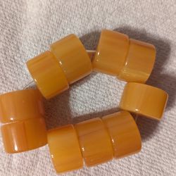 Beautiful Vintage Amber Lucite Beads