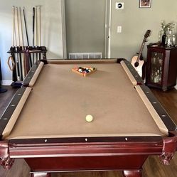 Pool Table 8ft ( Free Delivery & Set Up & Color Felt Of Your Choice ) 