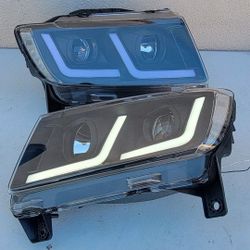 11-13 Jeep Grand Cherokee LED DRL Projector Headlights Luces Focos Micas Faros Faroles Headlamps 