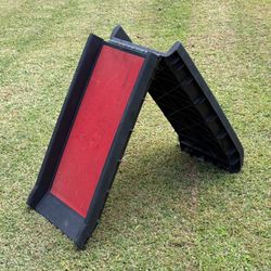 Collapsible Bi Fold Dog Pet Ramp Nonslip Durable Lightweight Design Easy Storage