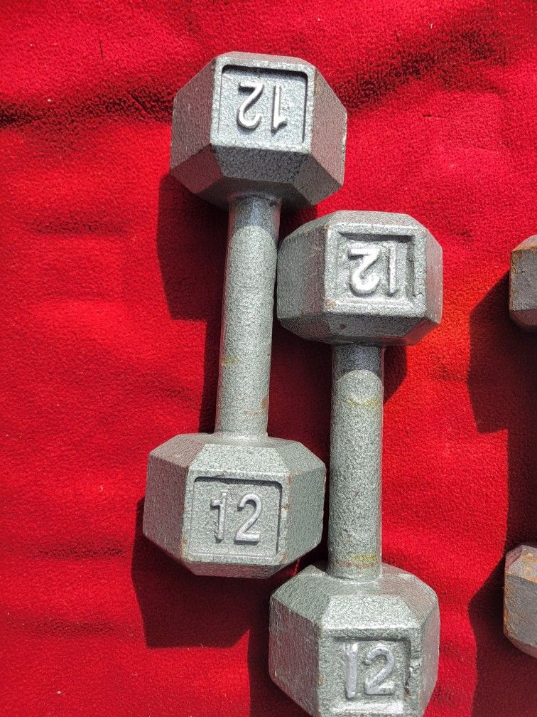 SET OF 12LB HEXHEAD DUMBBELLS
TOTAL 24LB
11525 S HALSTED dunkin donuts
25$ CASH ONLY AS IS