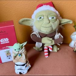 CHRISTMAS STAR WARS, 5 YODA DECORATIONS, GREAT GIFT (SALE)