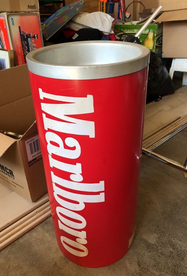 Marlboro trash can ash tray
