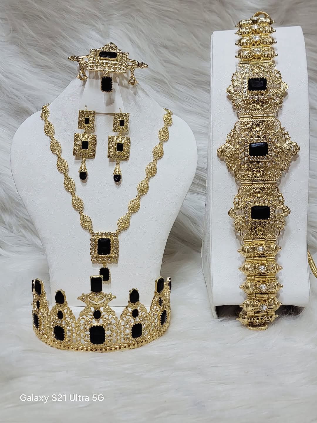 Elegant Gold and Black Jewelry Set,All Products : American Fashion Style Bags On Sale