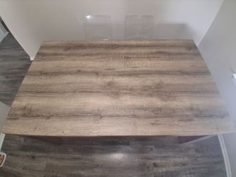 Stone grey 64×38 Dining Room Table with 2 chairs
