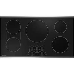 GE Profile - 36" Built-In Electric Induction Cooktop - Stainless Steel on Black