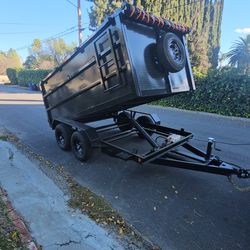 BRAND NEW DESIGN DUMP TRAILER 12x8x4 12,000 LBS ROLLING TARP AND SPARE TIRE HYDRAULIC SYSTEM ELECTRIC BRAKES TITLE IN HAND FOR ANY QUESTION TEXT ME PL