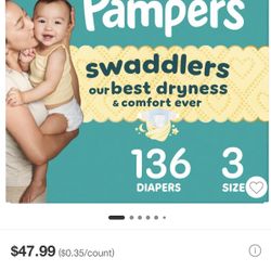 Pampers Size 3 (136 Count)