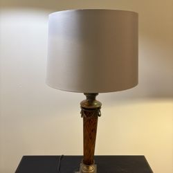 Elegant Wood & Brass Table Lamp - Must Sell Fast!
