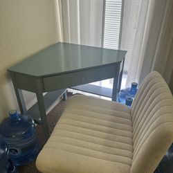 Teal Corner desk