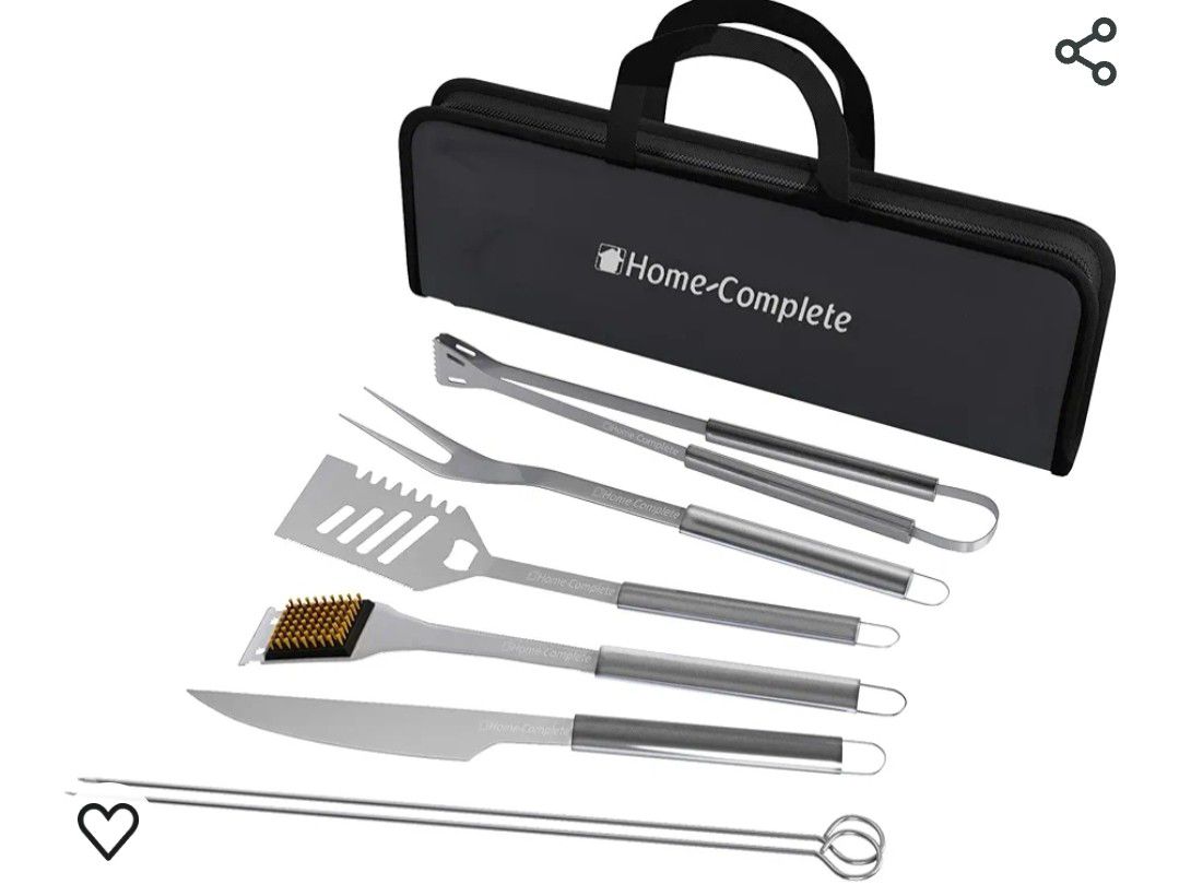 
16-Piece BBQ Grill Accessories Set - Barbecue Tool Kit with Aluminum Case for Home Grilling - Great Gift for Birthday or Father’s Day by Home-Complet