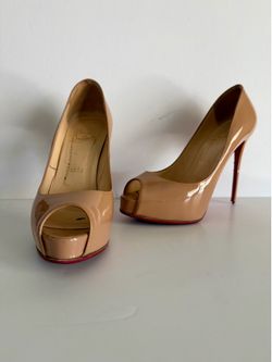 Christian Louboutin New Very Privé 120 Patent Nude Heels – EU 35.5 / US 5.5