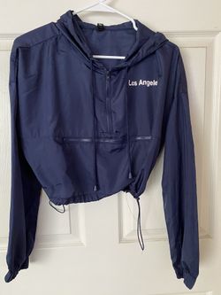 Crop Windbreaker Hoodie Size Juniors Medium Like New