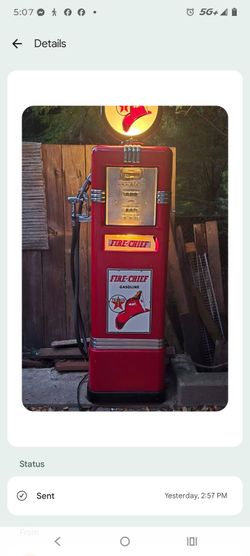 Gas pump for decoration