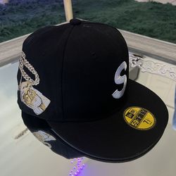 New era hat supreme Jesus S logo black