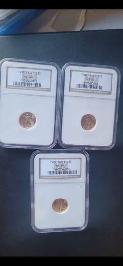 1/10 gold coins, America Eagle,   500  each