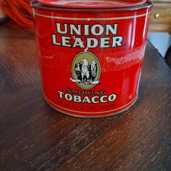 1950s Union Leader Tobacco Tin