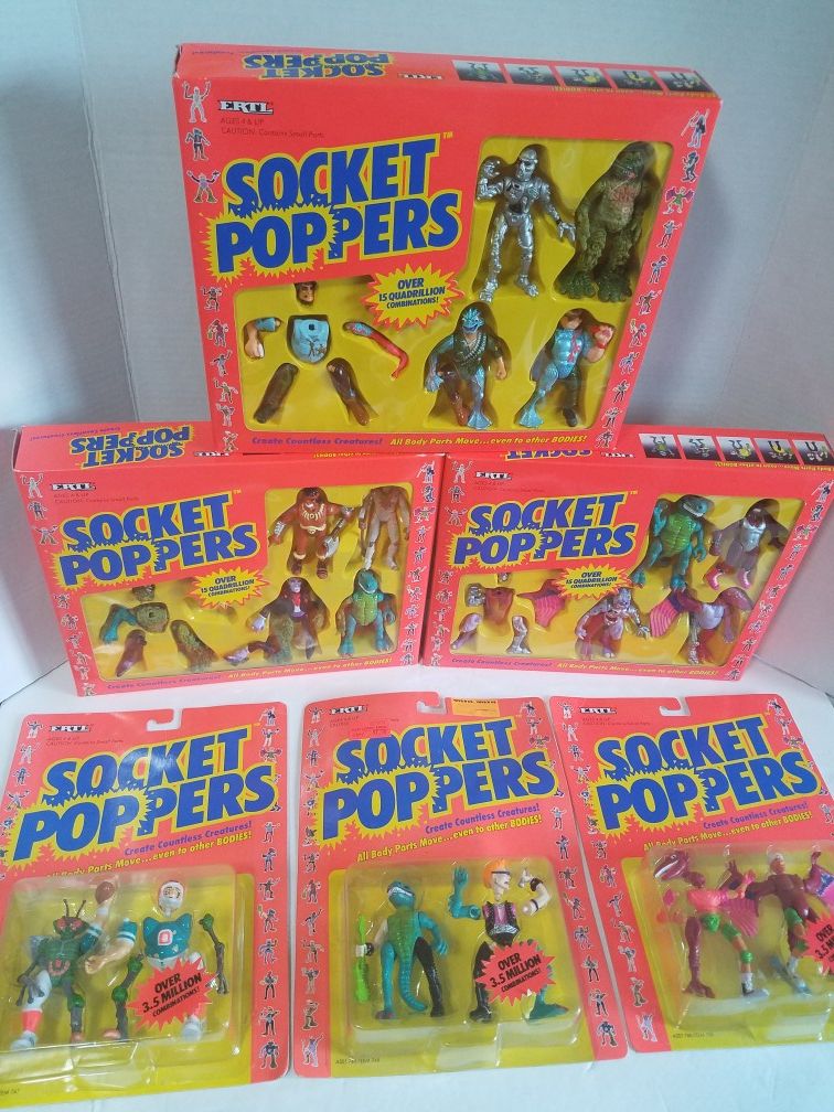 Ertl Socket Poppers 1991 action figures