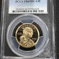 2008 S Gem Proof Native American Dollar Graded By PCGS At PR69 Deep Cameo 3-1
