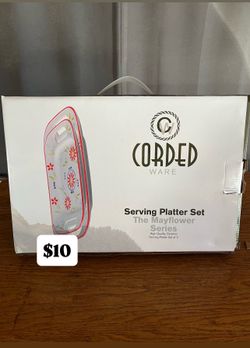 Food serving platters, extra large and medium