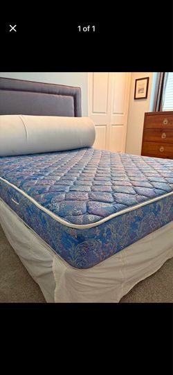 Queen mattress and box spring.