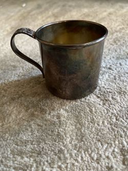Vintage EPNS Silverplate Coronation Community Cup, Small Mug with Ornate Handle, Mid Century Collectible Decor