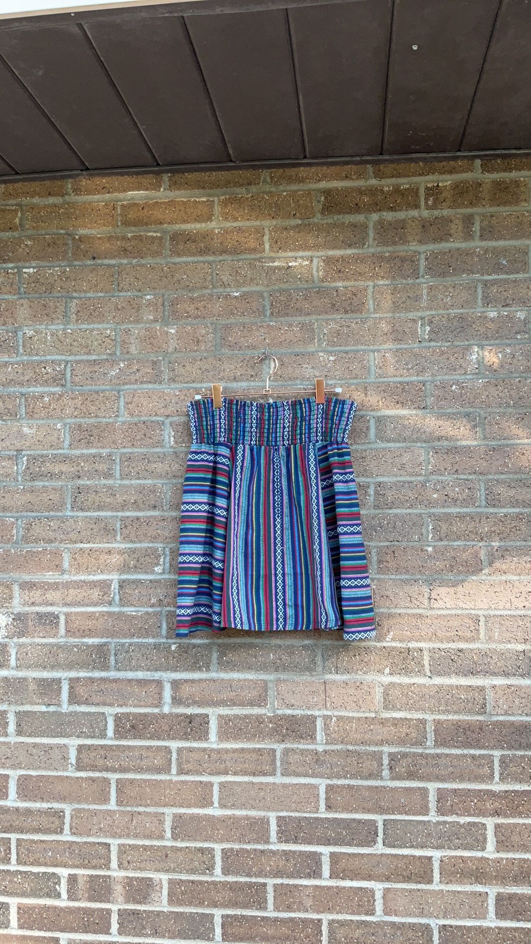 Mini Skirt, Bohemian Woven Weave, S