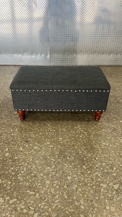Gray Storage Ottoman