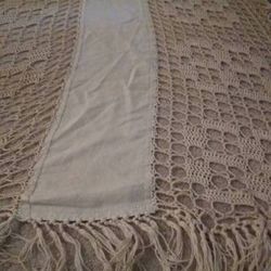 🌹 BEAUTIFUL Antique French Crochet BED COVER  *Best Offer