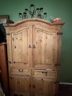 Large wooden TV stand