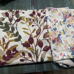 2pk floral shower curtains