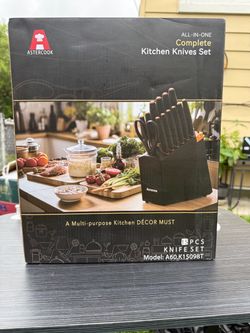 ASTRCOOK Complete Kitchen Knives Set 15 Pieces