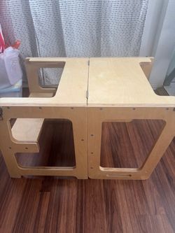 Step stool and kids table