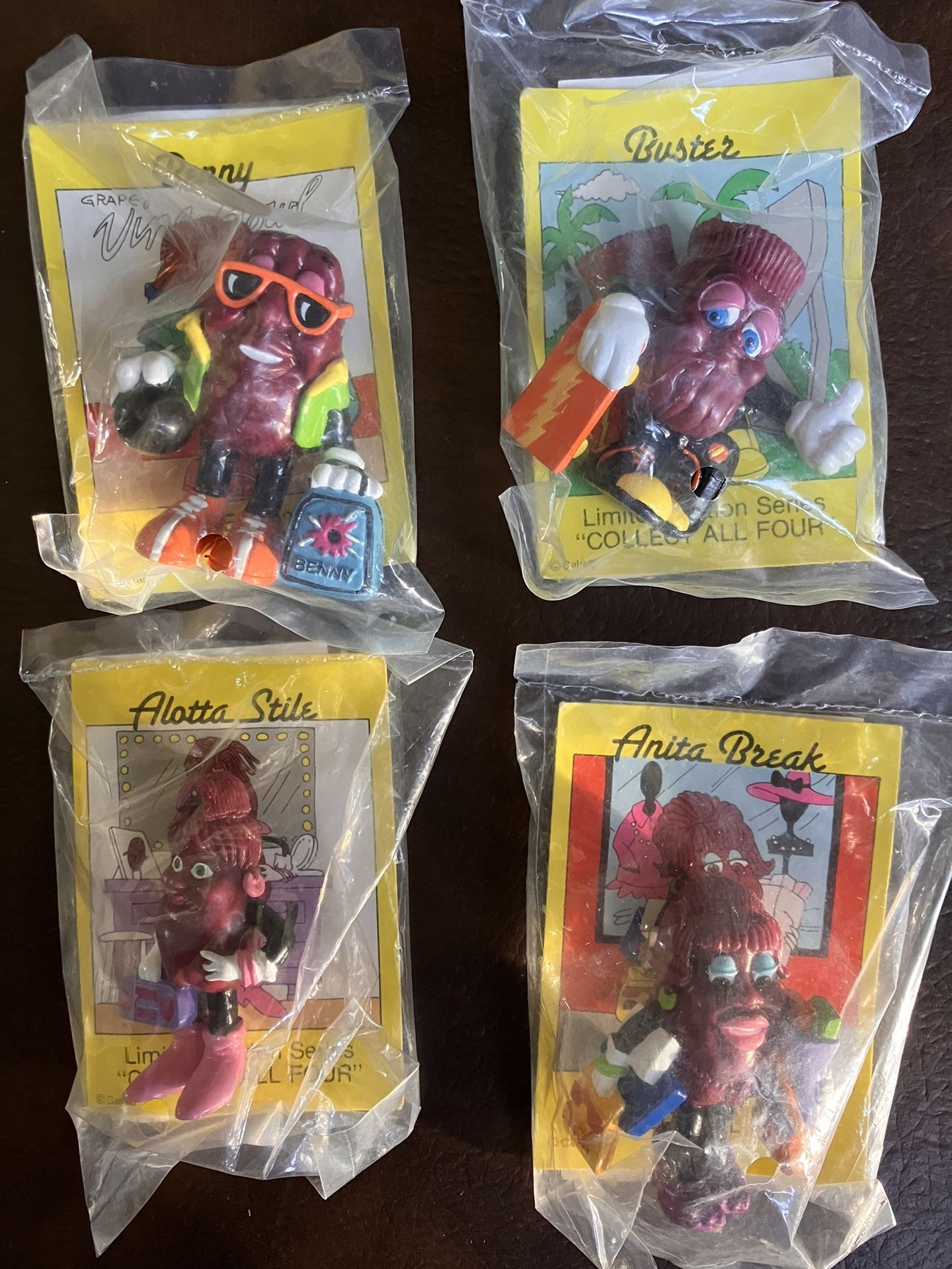 '91 California Raisins Complete Set of 4