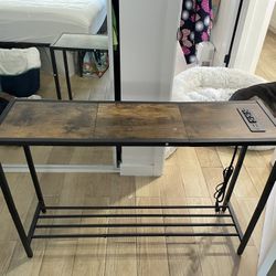 Brown Tv Stand With Outlets 