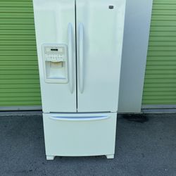 32” Wide French Door Refrigerator; White 