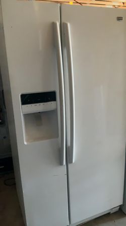 Maytag Side By Side  White Fridge
