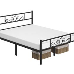 Full sized bedframe for sale will sell with mattress 