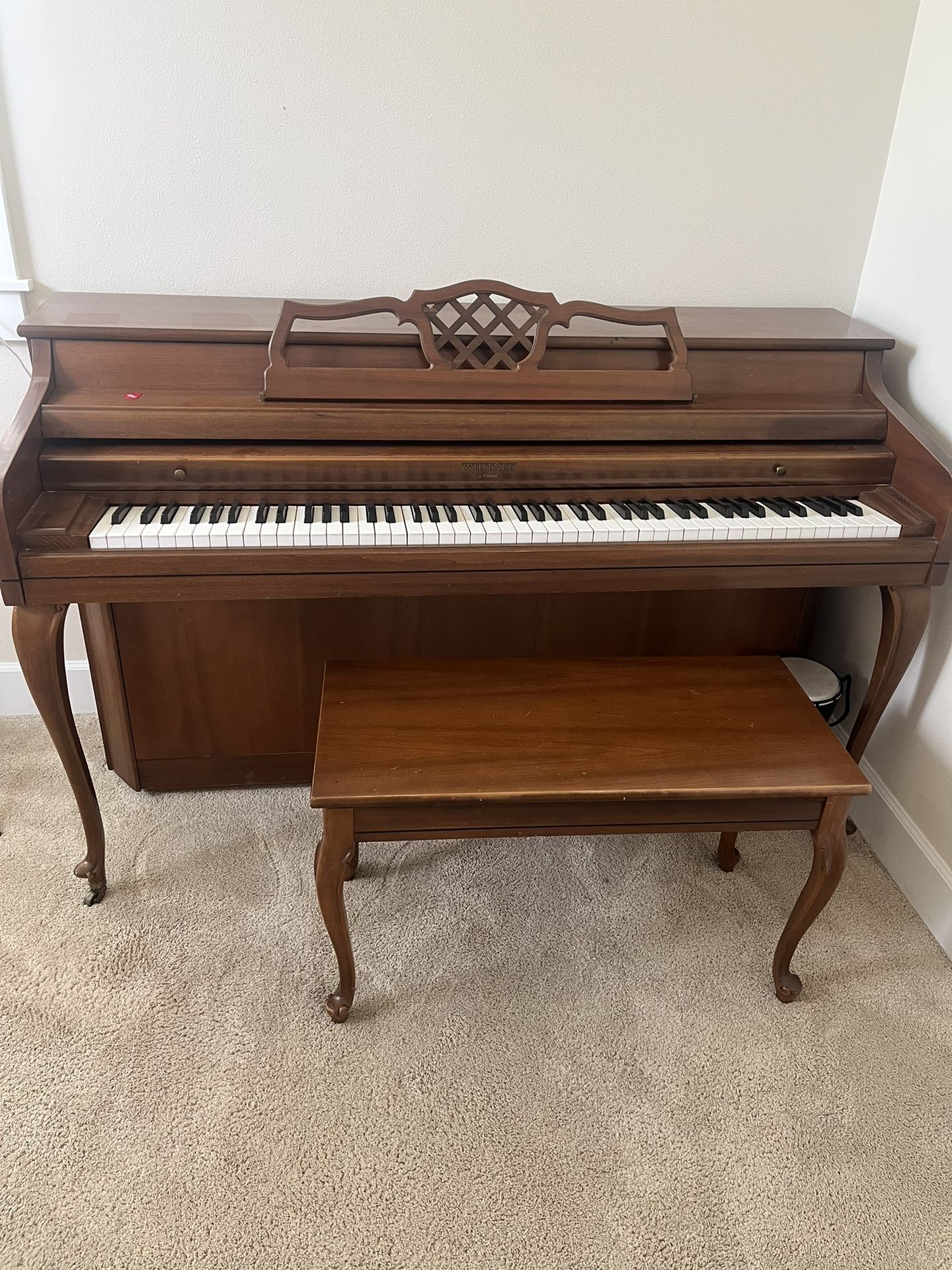 Upright Whitney kimball Piano - Great Condition