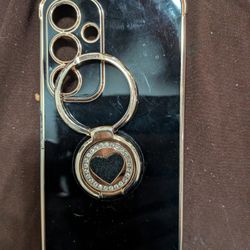 GALAXY S24 ULTRA CASE Stand FOR Samsung DOUBLE RING HEART LUXURY 