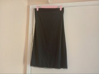 NATORI Black Slip Dress