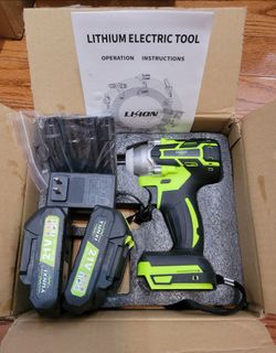 NEW Impact Wrench set w/2 batteries 2.0Ah & 4 Sockets