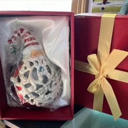 Santa Claus Home Reflections Luminary W/Flameless Candle & Timer 